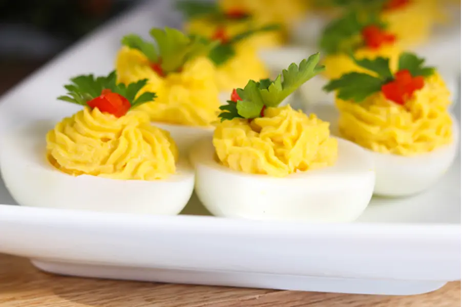 Christmas Stuffed (Deviled) Eggs Recipe