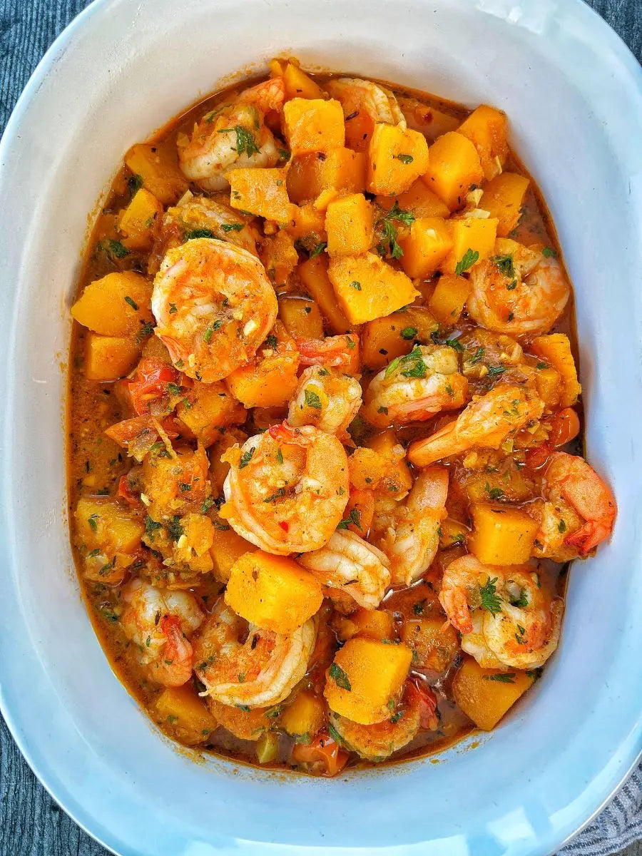 Hearty Butternut Squash & Shrimp Stew (Guyanese Style)