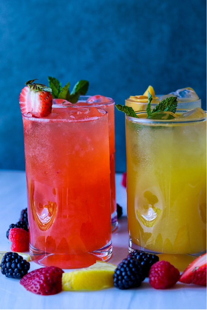 Tropical Strawberry and Mango Lemonade