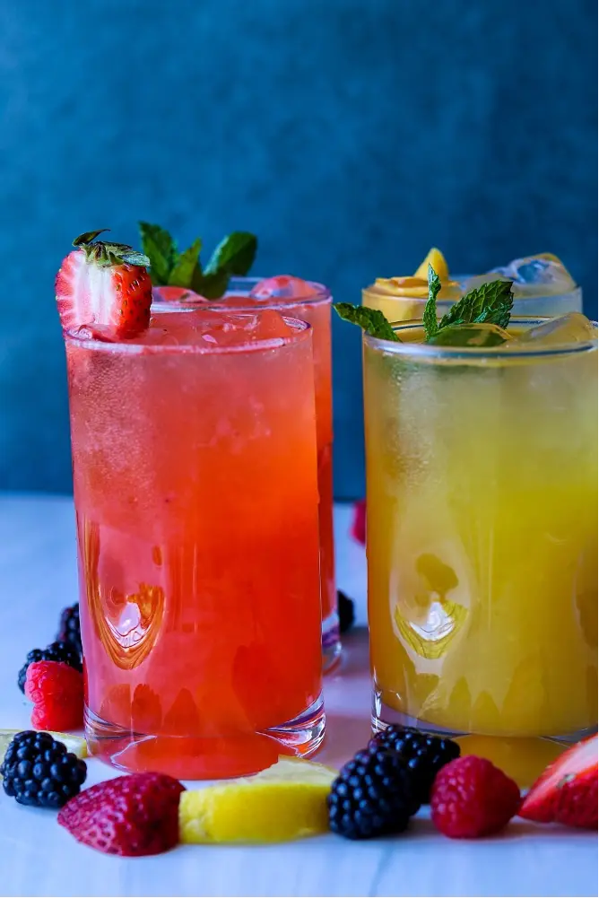 Tropical Strawberry and Mango Lemonade