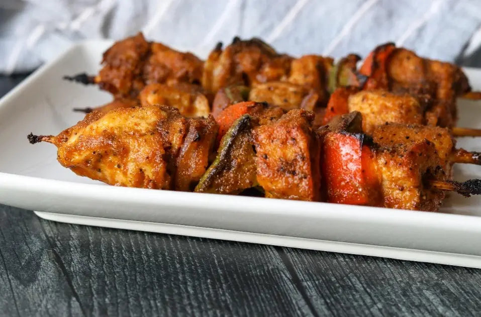 Suya Spice Chicken Kebabs
